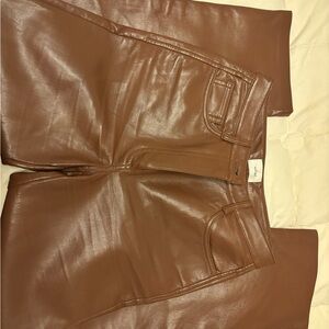 Wilfred Chocolate Leather Trousers